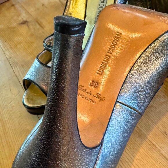 Luciano Padovan Italian Leather Peep-Toe Heels | Size 39 (US 8.5–9) - Picture 7 of 14